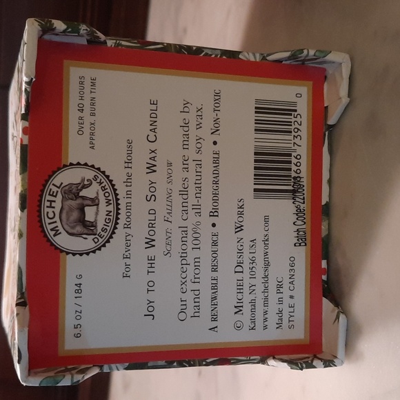 NWT. Michel Design Works Joy to the World Soy Candle in Decorative Box - Picture 5 of 13